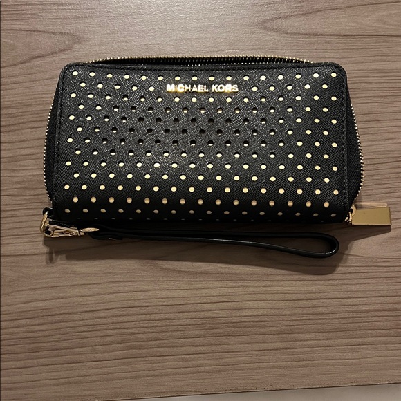 Michael Kors Black Wallet with Gold Accents - Picture 1 of 3